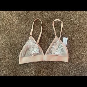Sheer flowered print bralette